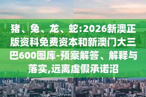 豬、兔、龍、蛇:2026新澳正版資科免費資本和新澳門大三巴600圖庫-預(yù)案解答、解釋與落實,遠離虛假承諾沼